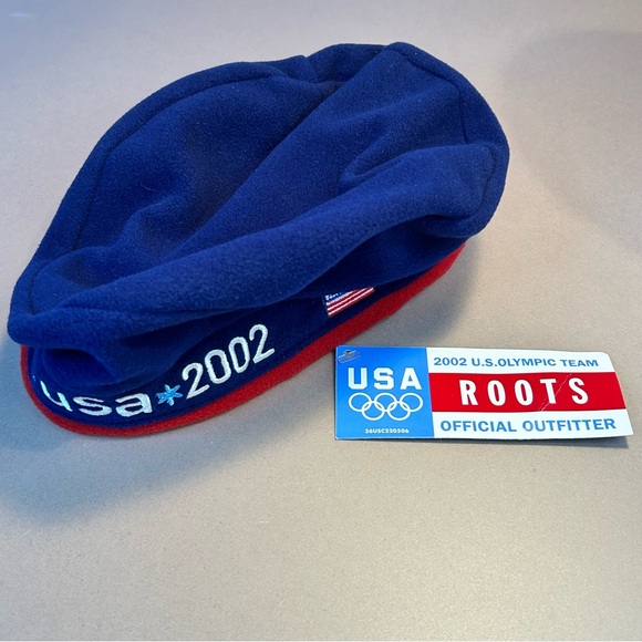 Roots Blue and Red USA 2002 Beret - Picture 7 of 9